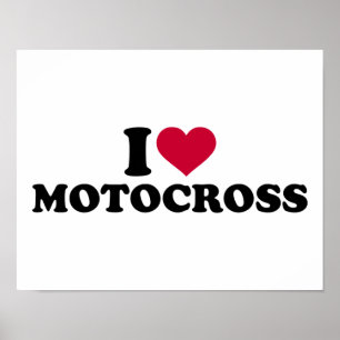 Ik hou van Motocross Poster