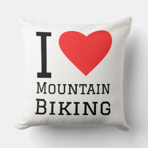 Ik hou van mountainbiken kussen