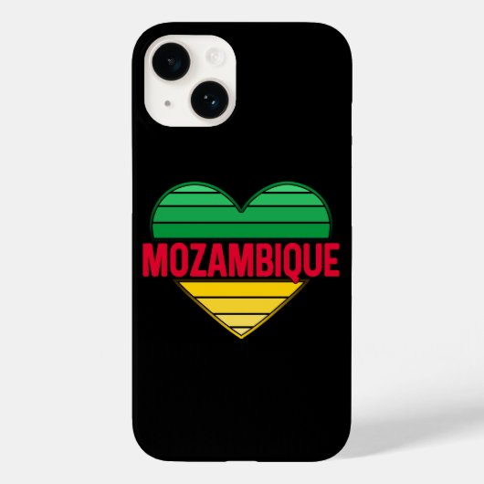 Ik hou van Mozambique, Mozambikaans hart Case-Mate iPhone Case (Achterkant)