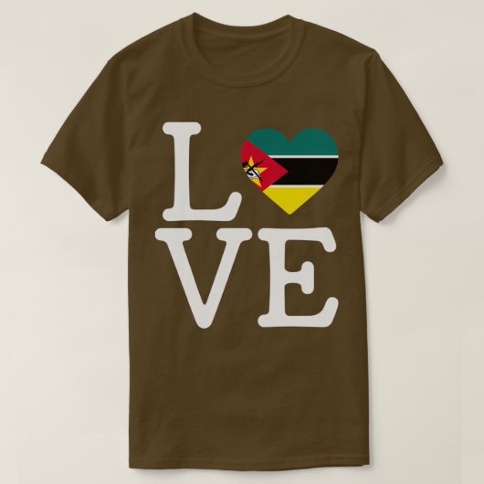 ik hou van mozambique mozambique t-shirt (Design voorkant)