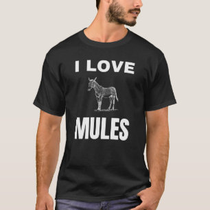 Ik hou van muilezels t-shirt