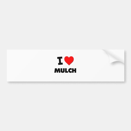 Ik hou van Mulch Bumpersticker (Voorkant)