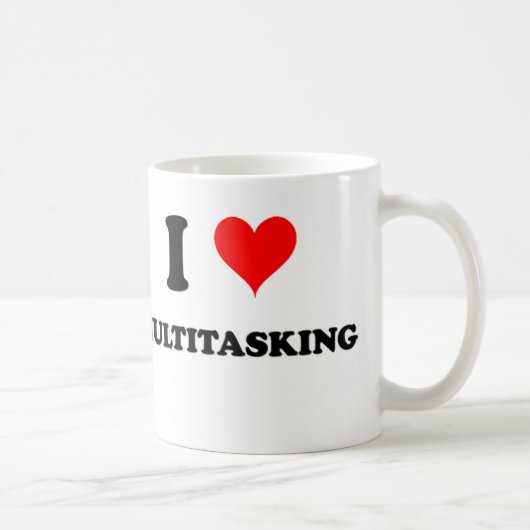 Ik hou van multitasking koffiemok (Rechts)