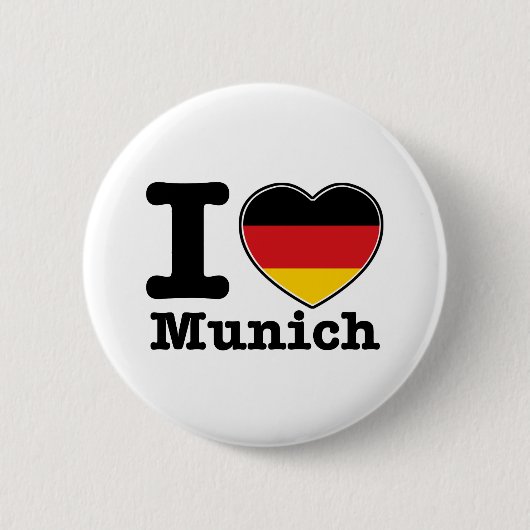 Ik hou van München Ronde Button 5,7 Cm (Voorkant)
