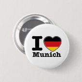 Ik hou van München Ronde Button 5,7 Cm (Voorkant /achterkant)