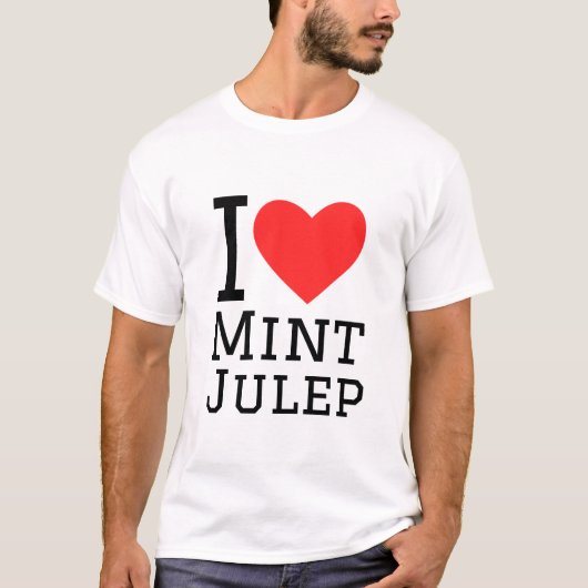 Ik hou van munt julep t-shirt (Voorkant)