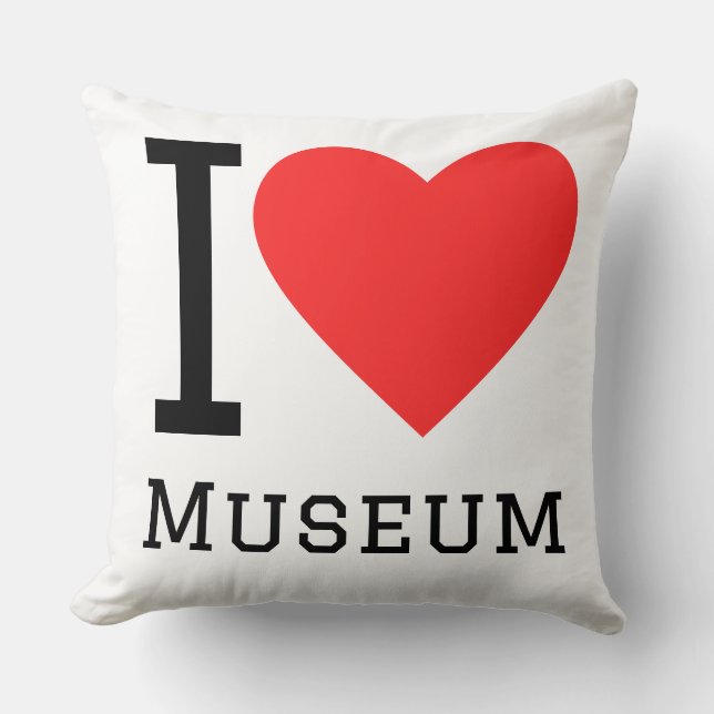 Ik hou van museum kussen (Voorkant)