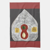 Ik hou van muziek Abstracte instrumenten keukenhan Theedoek (Verticaal)