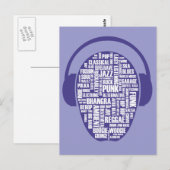 Ik hou van muziek Briefkaart (Voorkant / Achterkant)