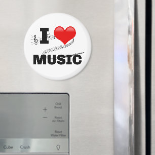 Ik hou van muziek, populair ontwerp magneet