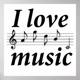 Ik hou van muziek poster