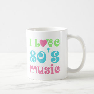 Ik hou van muziek van de 80s koffiemok