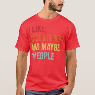 Ik hou van muziekinstrumenten misschien 3 mensen t-shirt