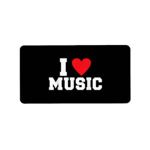 Ik hou van muziekliefhebber etiket