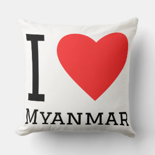 Ik hou van Myanmar  Kussen