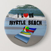 Ik hou van Myrtle Beach Ronde Button 4,0 Cm (Voorkant)