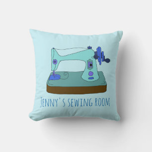 Ik hou van naaien. naaimachine op maat kussen