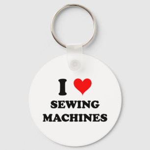 Ik hou van naaimachines sleutelhanger