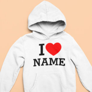 Ik hou van naam hoodie