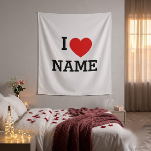Ik hou van naam wandkleed