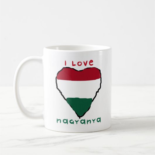 Ik hou van Nagyanya-mok Koffiemok (Links)