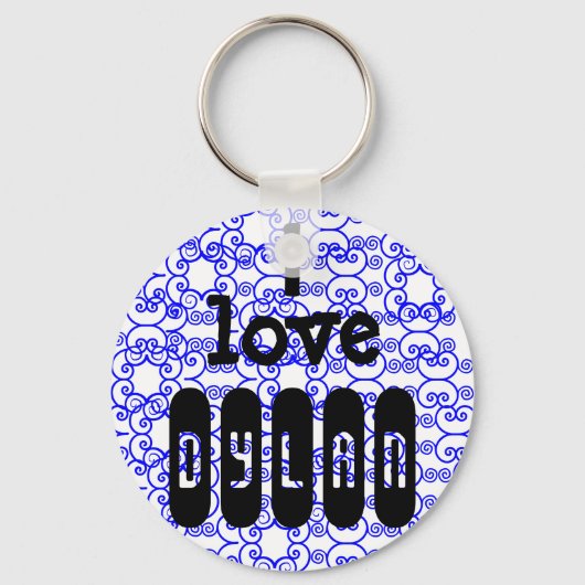 Ik hou van *name sleutelhanger (Voorkant)