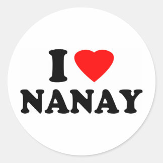 Ik hou van Nanay Ronde Sticker
