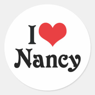 Ik hou van Nancy Ronde Sticker