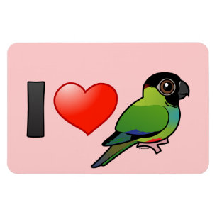 Ik hou van Nanday Conures Magneet
