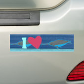 Ik hou van Narwals Bumpersticker (Op auto)