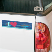 Ik hou van Narwals Bumpersticker (Op Truck)
