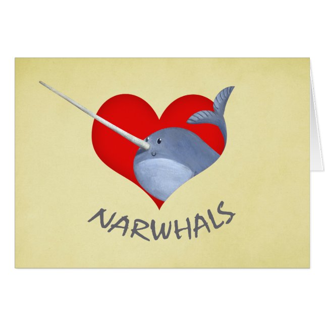 Ik hou van Narwhals (Voorkant Horizontaal)