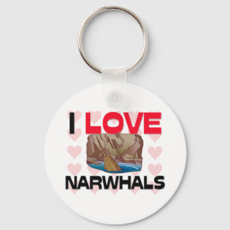 Ik hou van Narwhals Sleutelhanger