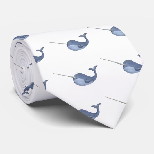 Ik hou van Narwhals Stropdas (Opgerold)