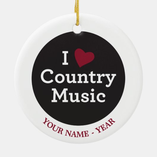 Ik hou van nationale muziek keramisch ornament (Achterkant)