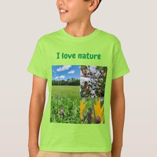 Ik hou van Natuur Kinder Shirt (Voorkant)