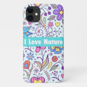 Ik hou van Natuur typografie kunst Case-Mate iPhone Case (Achterkant)