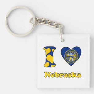 Ik hou van Nebraska Sleutelhanger