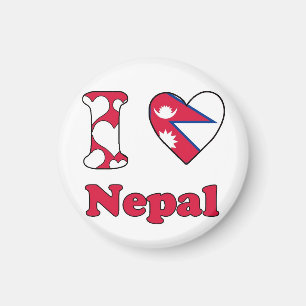 Ik hou van Nepal Magneet