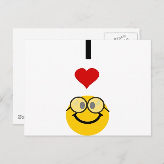 Ik hou van nerds briefkaart (Voorkant / Achterkant)