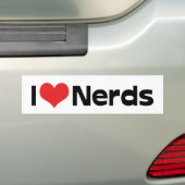 Ik Hou Van Nerds Bumpersticker (Op auto)