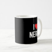Ik hou van nerds Funny Geeky Graphic Heart Nerd Koffiemok (Voorkant rechts)