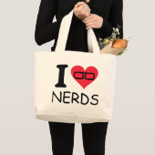 ik hou van nerds grote tote bag (Voorkant (product))