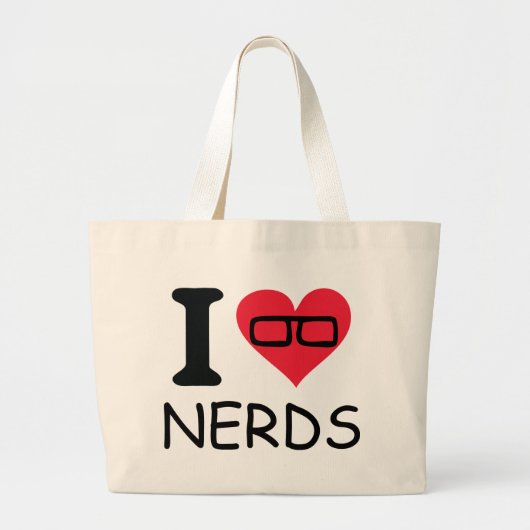 ik hou van nerds grote tote bag (Voorkant)