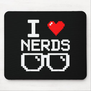 Ik hou van nerds Ik hart nerds voor wetenschapsboe Muismat