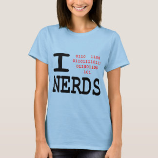 Ik hou van nerds - ringer t-shirt