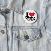 Ik hou van nerds ronde button 5,7 cm (In situ)