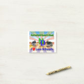 Ik hou van Netherland Dwarf Bunnies Post-it® Notes (Op bureau)