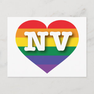 Ik hou van Nevada Rainbow Heart Briefkaart