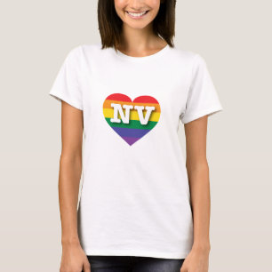 Ik hou van Nevada Rainbow Heart T-shirt